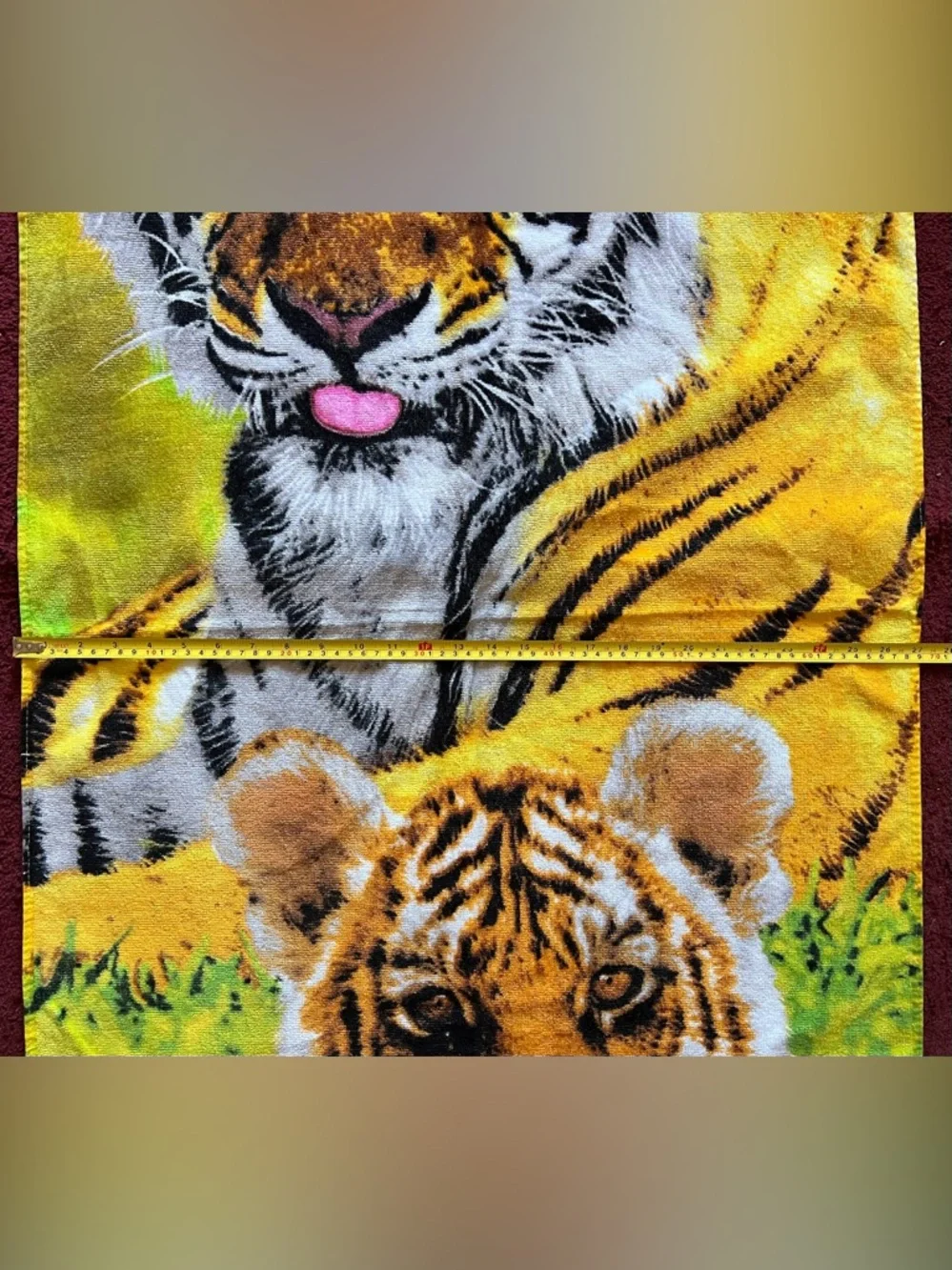 Mama Tiger and Cub Beach Towel